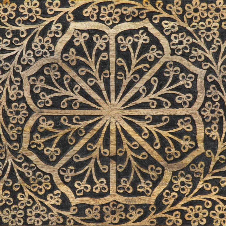 Mesita de noche madera maciza de mango 50x33x60