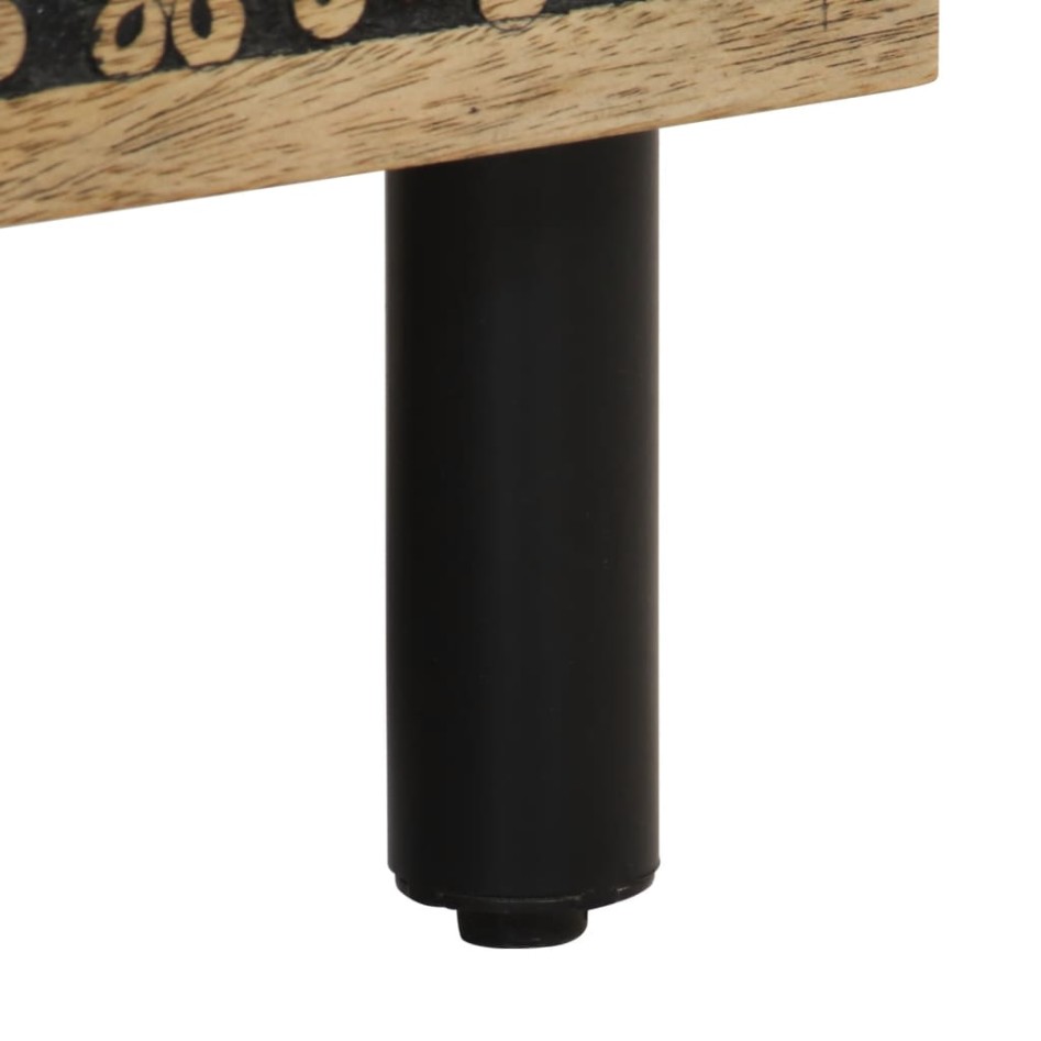 Mesita de noche madera maciza de mango 50x33x60