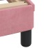 Cama con cabecero sin colchón terciopelo rosa 90x200