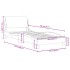 Cama con cabecero sin colchón terciopelo rosa 90x200