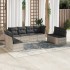 Set de sofás de jardín 8 pzas y cojines ratán sintético
