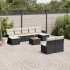 Set de sofás de jardín 10 pzas cojines ratán sintético
