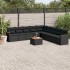 Set de sofás de jardín 10 pzas cojines ratán sintético