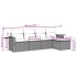 Set comedor de jardín 5 piezas y cojines ratán sintético