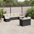 Set de sofás de jardín 8 piezas y cojines ratán sintético