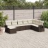 Set sofás de jardín 8 piezas y cojines ratán sintético