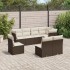 Set sofás de jardín 8 piezas y cojines ratán sintético