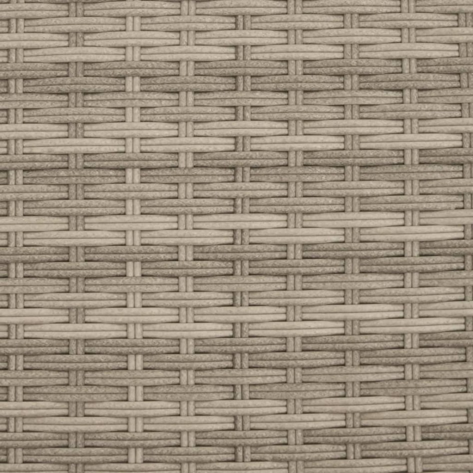 Tumbona doble con capota y cojines ratán sintético gris