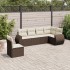 Set sofás de jardín 6 piezas y cojines ratán sintético