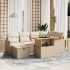Set sofás de jardín 7 piezas y cojines ratán sintético