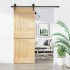 Puerta corredera con herrajes madera maciza de pino 80x210
