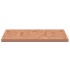 Tablero rectangular de madera maciza de haya 100x60x2,5