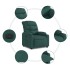 Sillón reclinable de tela verde