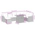 Set de muebles de jardín 9 pzas y cojines ratán sintético