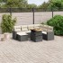 Set de sofás de jardín 8 piezas y cojines ratán sintético