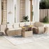 Set sofás de jardín 7 piezas y cojines ratán sintético
