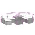 Set de muebles de jardín 9 pzas y cojines ratán sintético