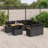 Set de sofás de jardín 8 piezas y cojines ratán sintético