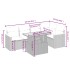 Set de muebles de jardín 6 pzas y cojines ratán sintético