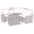 Set de muebles de jardín 6 pzas y cojines ratán sintético