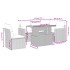 Set de muebles de jardín 6 pzas y cojines ratán sintético