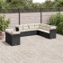 Set de sofás de jardín 8 piezas y cojines ratán sintético
