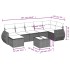 Set sofás de jardín 8 piezas y cojines ratán sintético