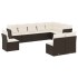 Set de sofás de jardín 10 pzas cojines ratán sintético