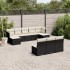 Set de sofás de jardín 10 pzas cojines ratán sintético