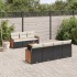 Set de sofás de jardín 8 piezas y cojines ratán sintético