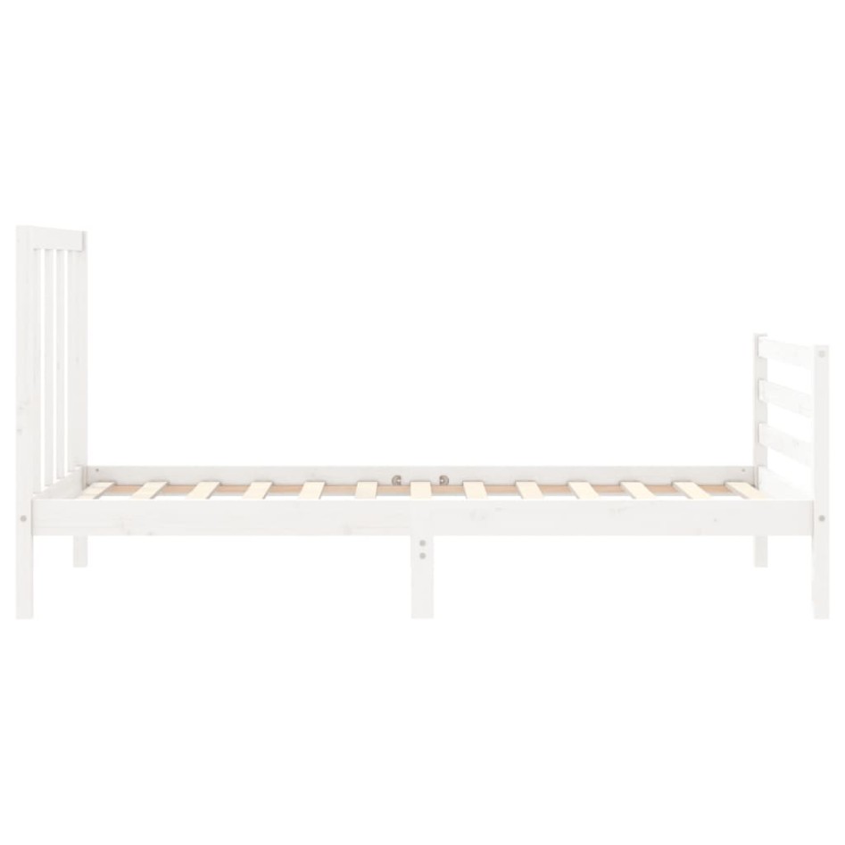 Estructura de cama con cabecero madera maciza