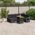 Set de sofás de jardín 8 piezas y cojines ratán sintético
