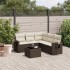 Set sofás de jardín 6 piezas y cojines ratán sintético
