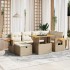 Set sofás de jardín 7 piezas y cojines ratán sintético
