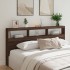 Cabecero de cama con luz LED marrón roble 200x17x102