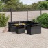 Set de sofás de jardín 8 piezas y cojines ratán sintético