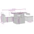 Set de muebles de jardín 6 pzas y cojines ratán sintético