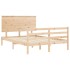 Estructura de cama de matrimonio con cabecero madera