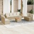 Set de sofás de jardín 9 pzas con cojines ratán sintético