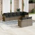 Set de sofás de jardín 8 pzas y cojines ratán sintético