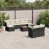 Set de sofás de jardín 10 pzas cojines ratán sintético