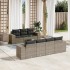 Set de sofás de jardín 8 pzas y cojines ratán sintético