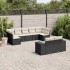 Set de sofás de jardín 8 piezas y cojines ratán sintético