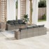 Set de sofás de jardín 8 pzas y cojines ratán sintético