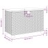 Caja de almacenaje jardín madera acacia ratán beige 80x40x48