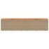 Caja de almacenaje jardín madera acacia ratán beige