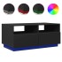 Mesa de centro con luces LED negro 90x49x40
