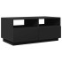 Mesa de centro con luces LED negro 90x49x40