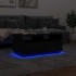 Mesa de centro con luces LED negro 90x49x40