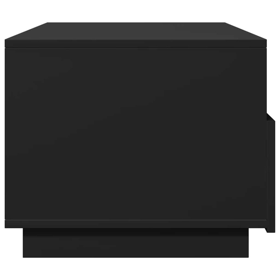 Mesa de centro con luces LED negro 90x49x40